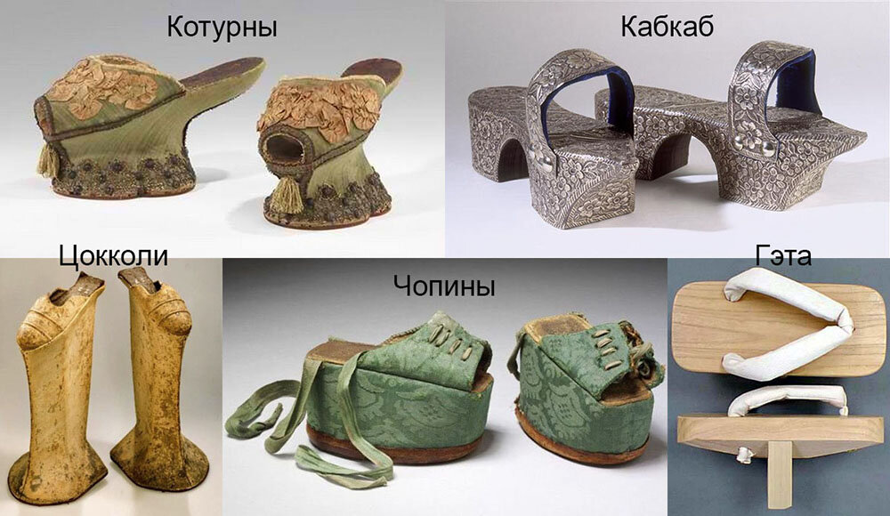 Виды обуви на высокой платформе. Источник фото: krasodom.ru