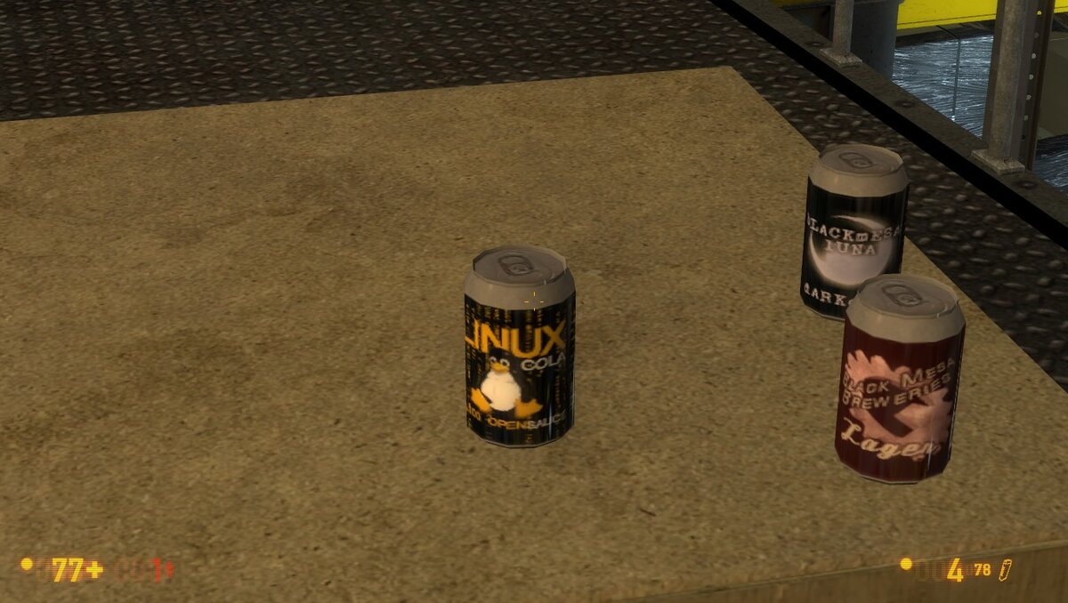 Баночка Линукс-Колы в Black Mesa