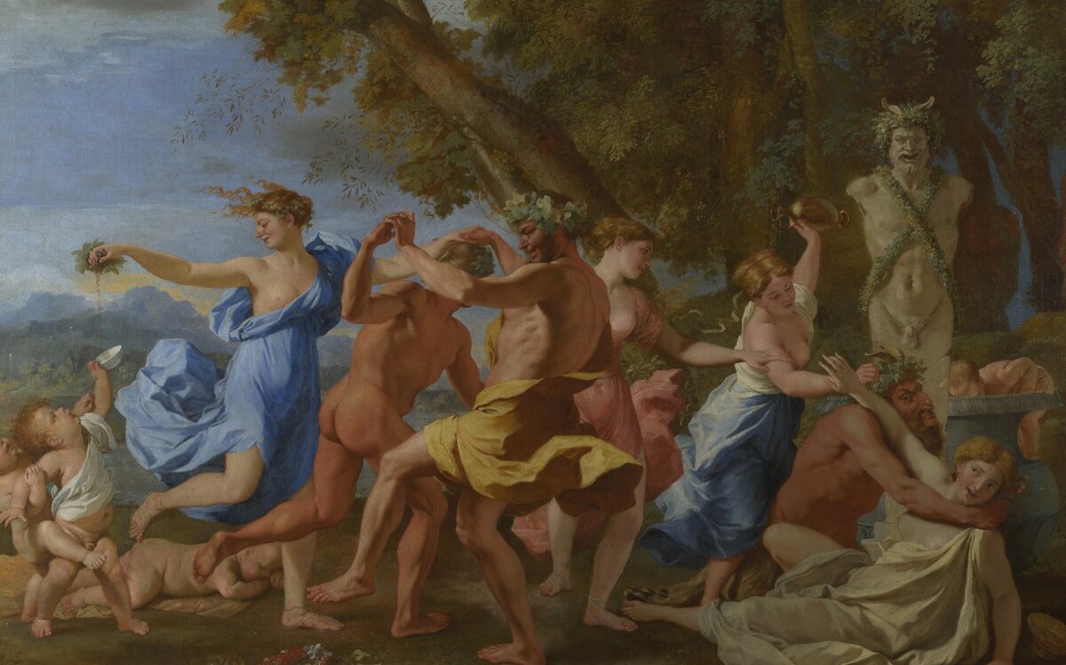 Люди наряжались  в сатиров и прославляли песнями Диониса