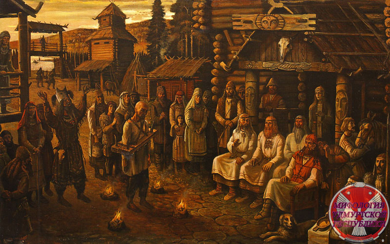 Праудмурты на общем собрании судят провинившегося, а шаман спрашивает у богов - виновен ли он?