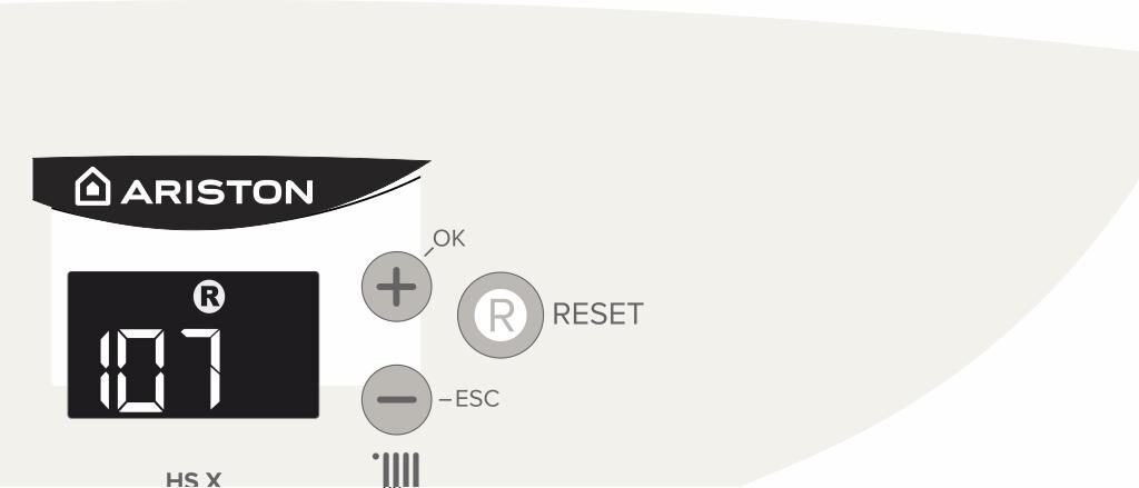 Ошибка 107 на панели управления котлом Ariston