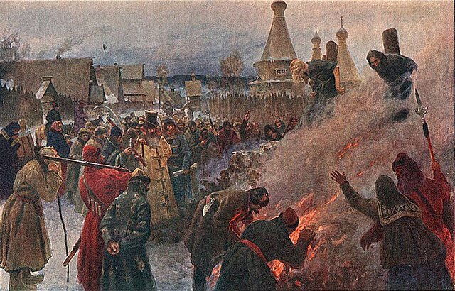 Сожжение протопопа Аввакума. Худ П. Е. Мясоедов