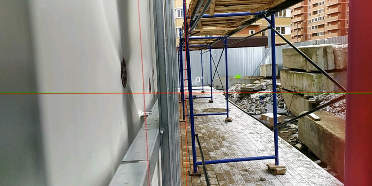 Разметка плоскости фасада