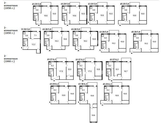 Варианты перепланировки 2-комнатной квартиры в хрущевке - PEREPLAN