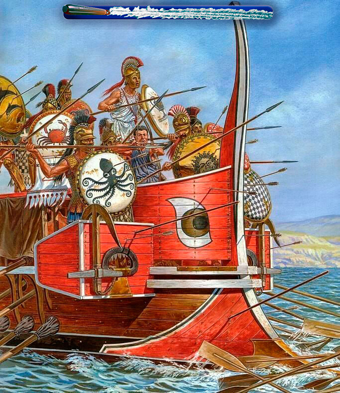 Первая морская пехота – эпибаты, ведёт бой