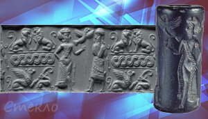 Цилиндрическая печать возрастом около 4500 лет.