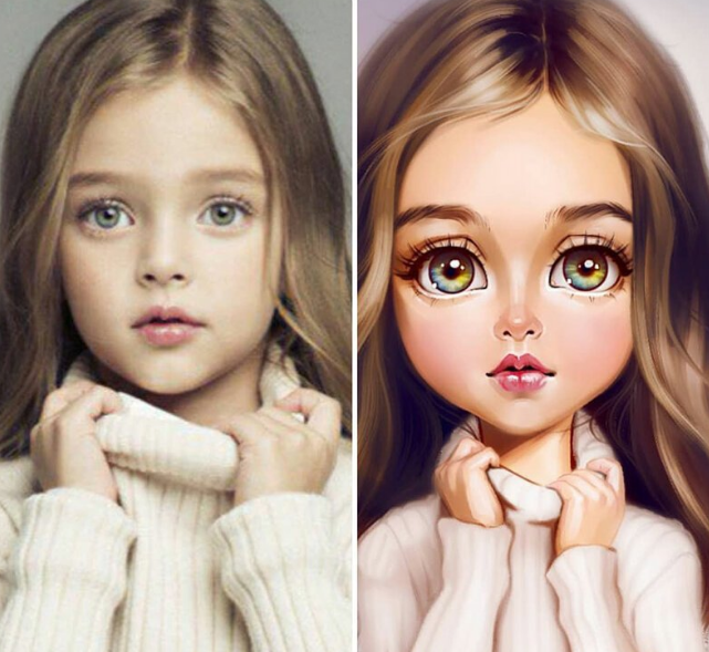 Художник-иллюстратор Любовь Фирстова (портреты детей в мультяшных персонажей)