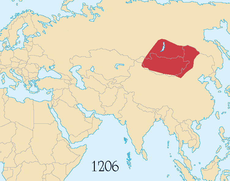 Расширение и распад Монгольской империи. Источник: Википедия