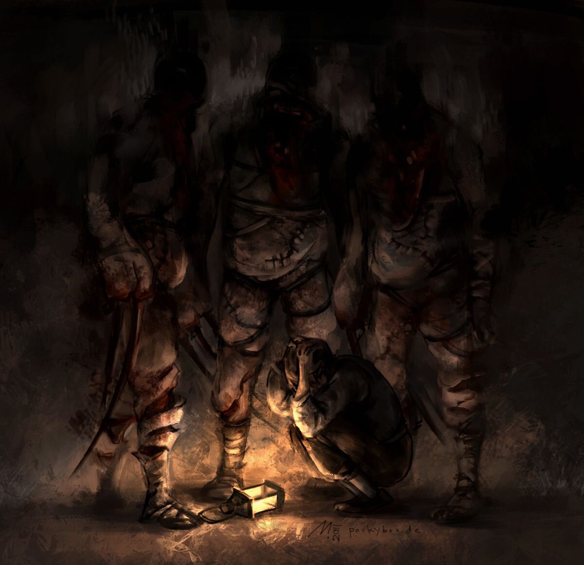 Монстры охотящиеся на главного героя.