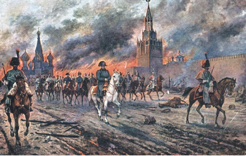 Французы покидают Москву. Источник: wikipedia.org