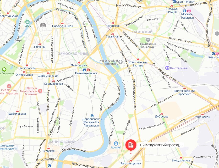 Для тех, кто не ориентируется в Москве - карта, указывающая на юридическое месторасположение здания, в котором зарегистирирована Канцелярия Е.И.В. Район станции метро Автозаводская. 