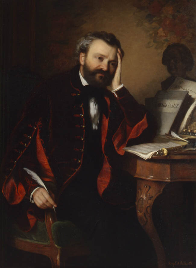 Худ. Alajos Györgyi Giergl - Портрет Ференца Эркеля, 1850-е годы