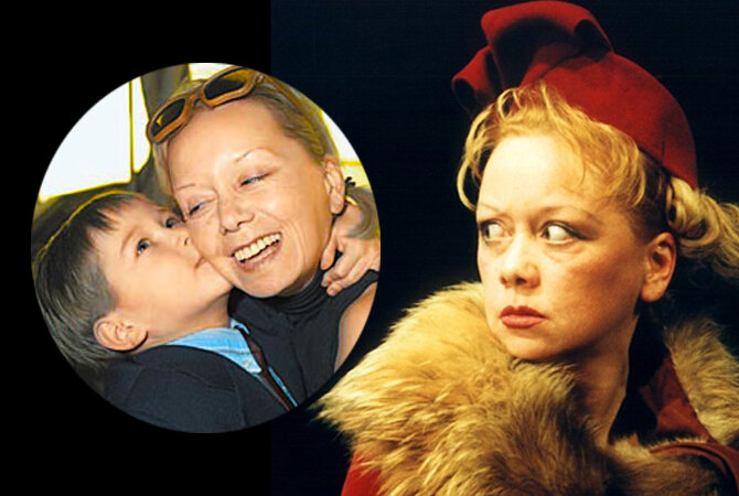 Евдокия Германова, на фото слева с приемным сыном Николаем 