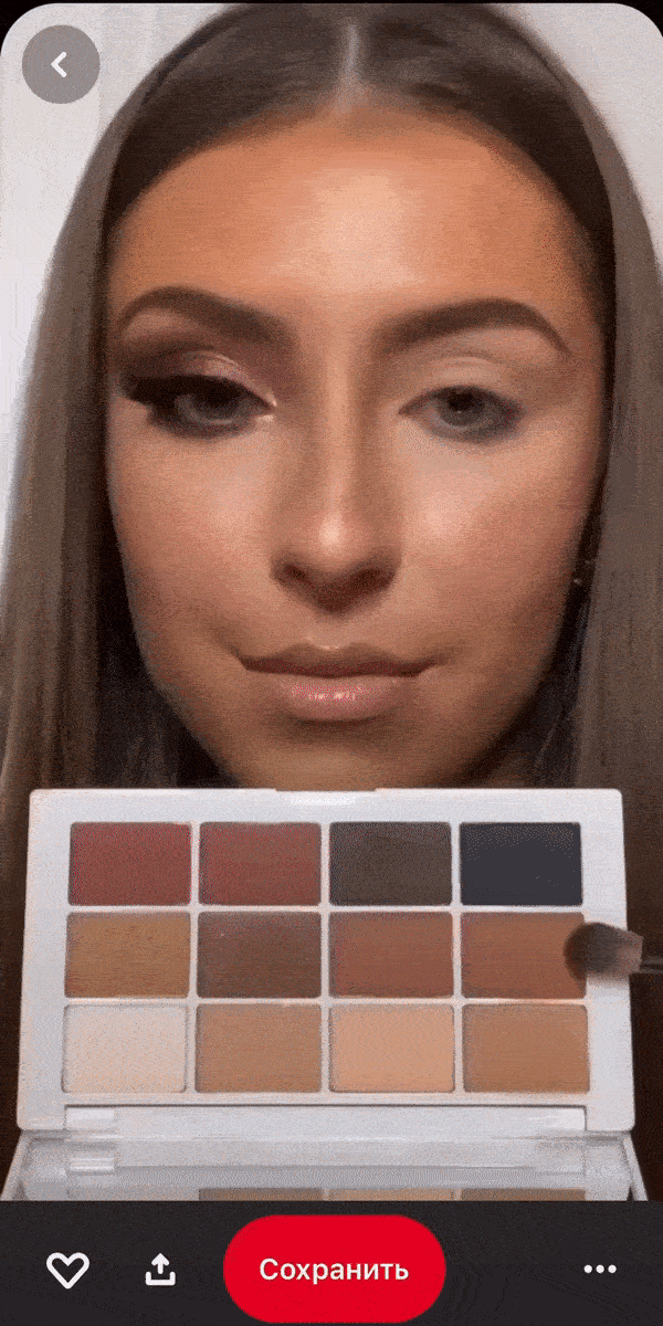 Пины с процессом макияжа в Pinterest