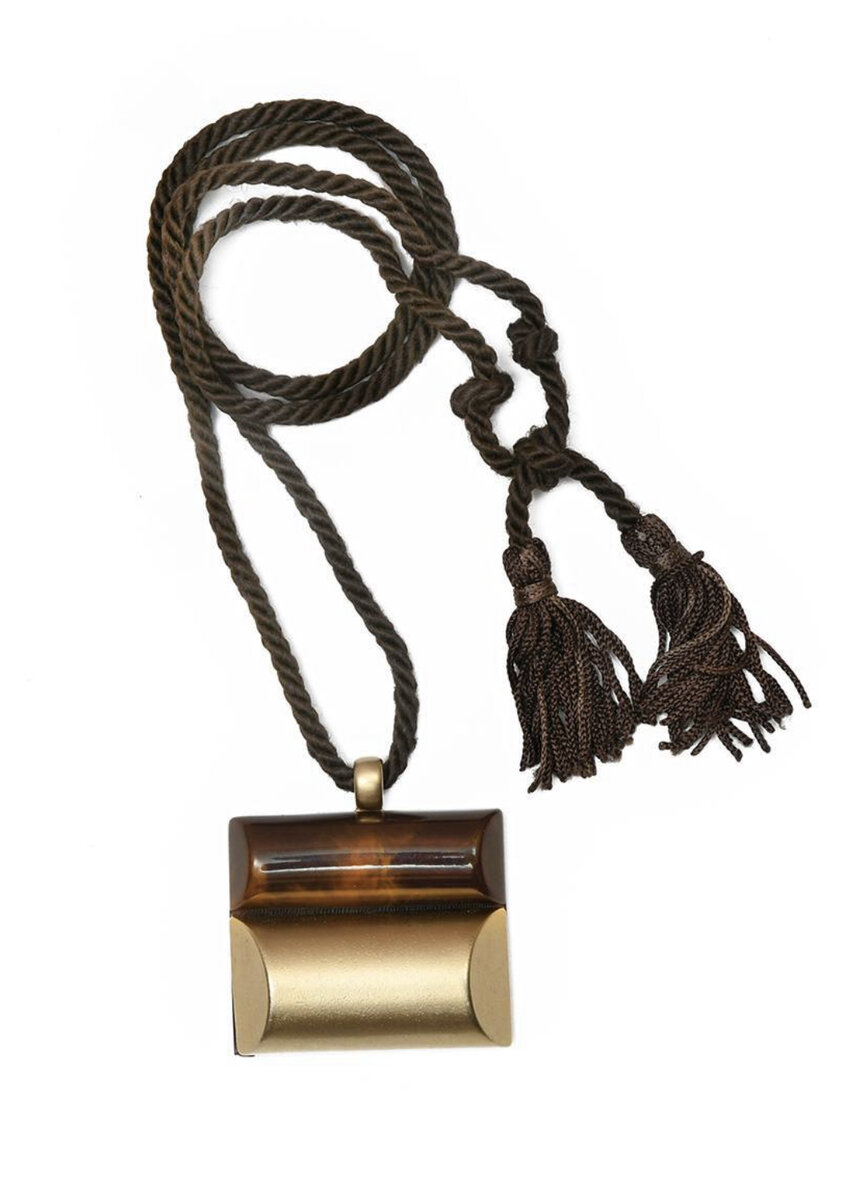 Оригинальный кулон на шёлковом шнурке с кисточками YSL 1980-е из коллекции VintageDream