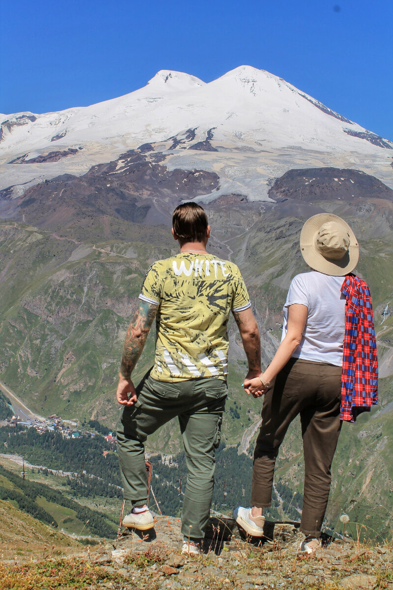 Гора Чегет, самый лучший вид на Эльбрус 