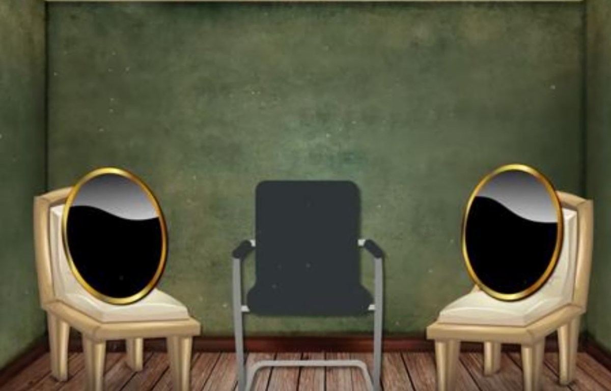 3 стула и 2 зеркала, необходимые для игры в "Три короля"