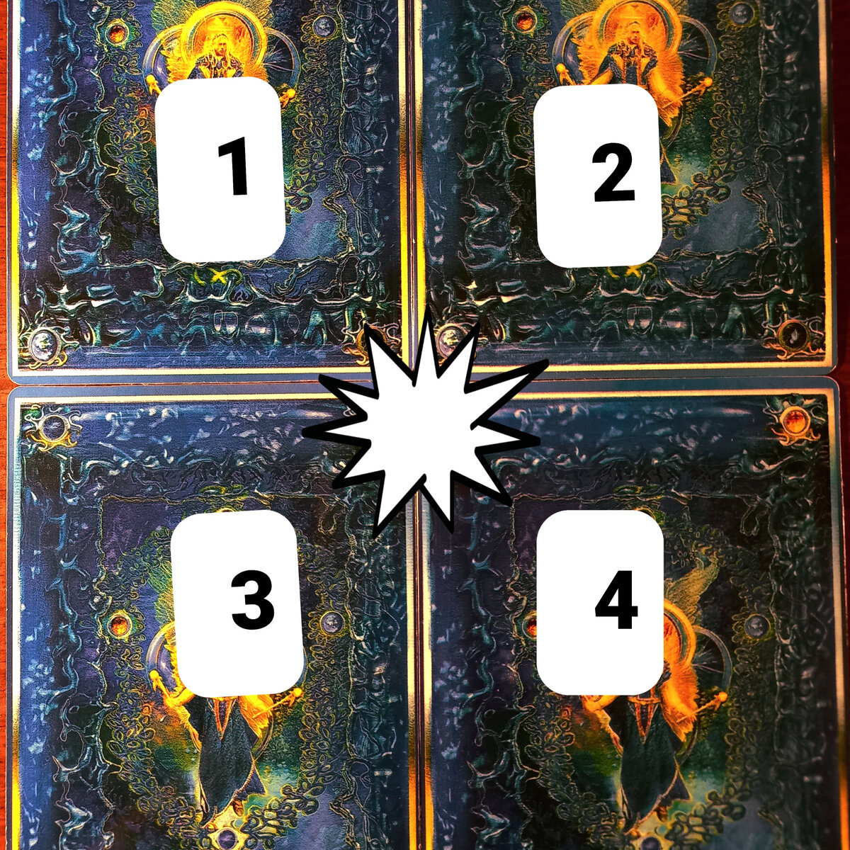 фото расклада на 4 варианта