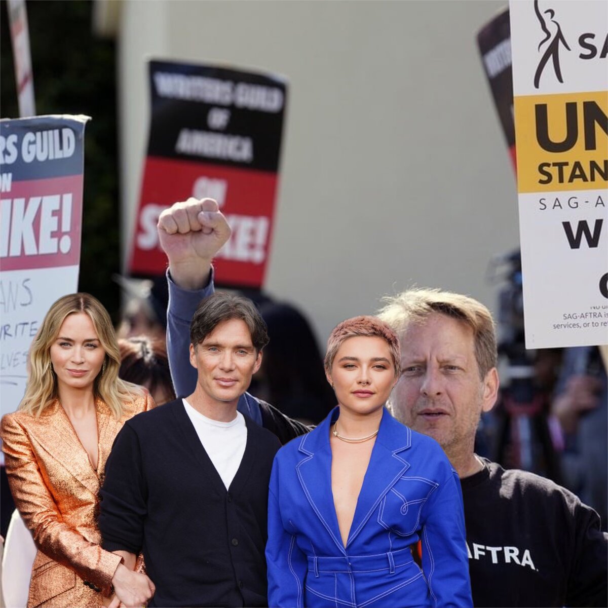 Эмили Блант, Киллиан Мерфи, Флоренс Пью поддержали забастовку