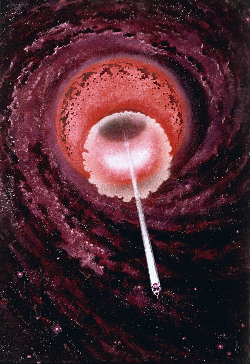Художник-фантаст А. Соколов. «Старт с астероида», 1971 / Sputnik