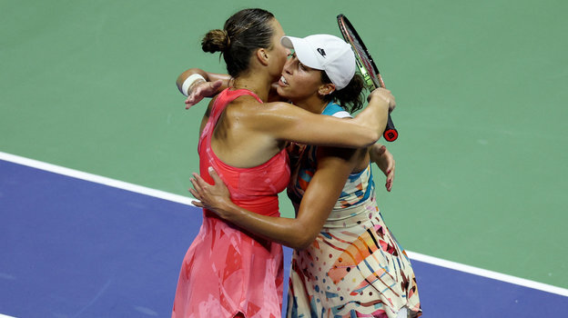    Арина Соболенко и Мэдисон Кис. Reuters