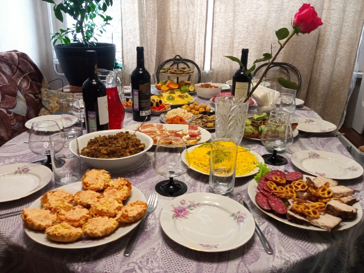 Стол на день рождения сына.