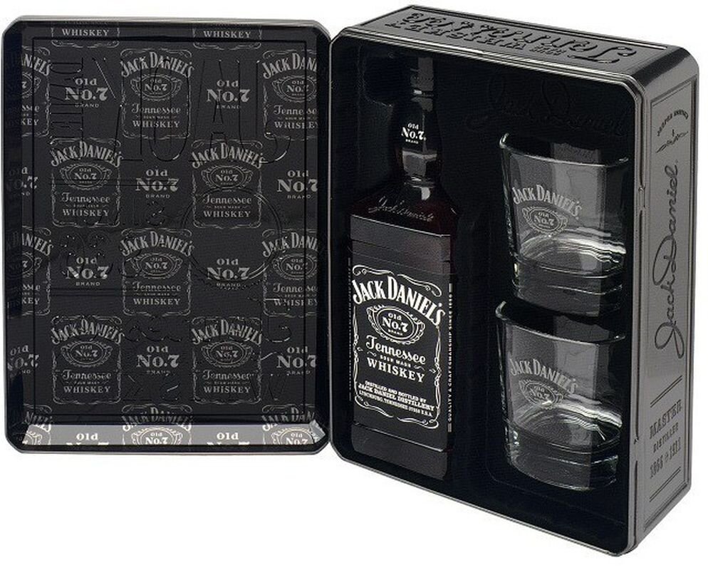 Купить джеку 7. Виски Джек Дэниэлс, 0.7. Джек Дэниэлс в металлической коробке с 2 стаканами. Джек Дэниел,с 0,7 +2стакана. Виски"Джек Дэниел'с Теннесси виски" 0,7л.