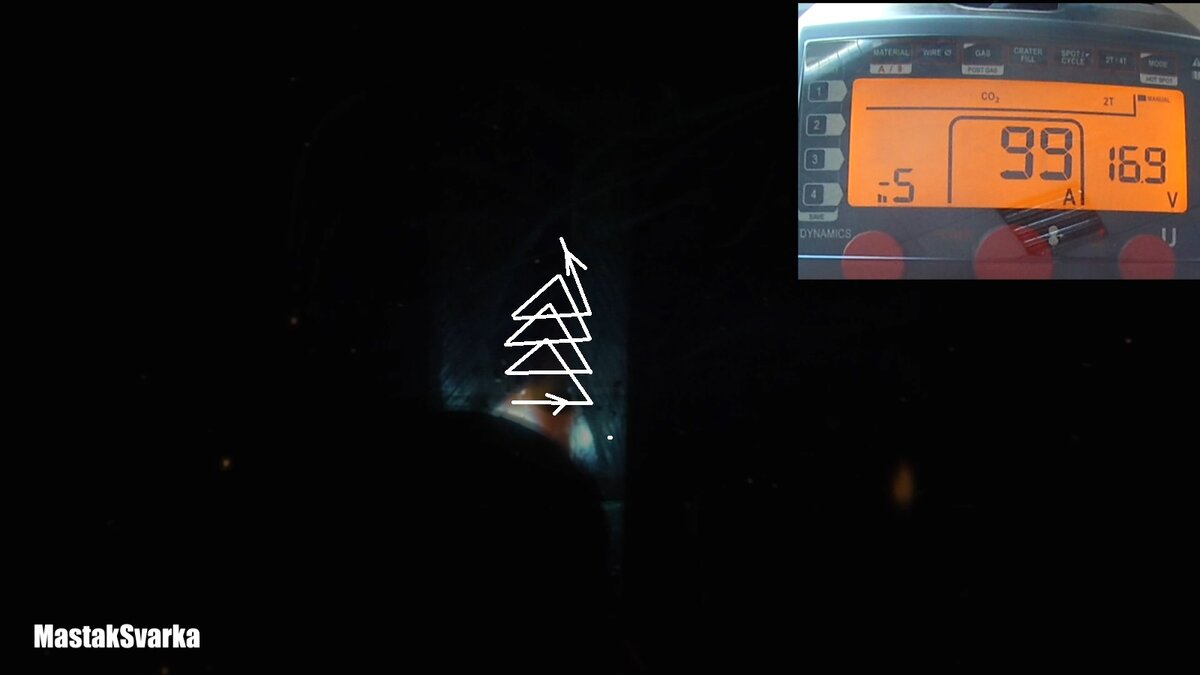 Сварка корня шва "Ёлочкой"