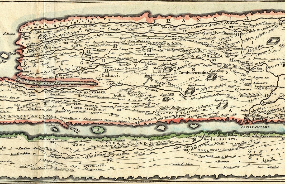 Фрагмент «Пейтингеровой скрижали». Копия начала XVII века.