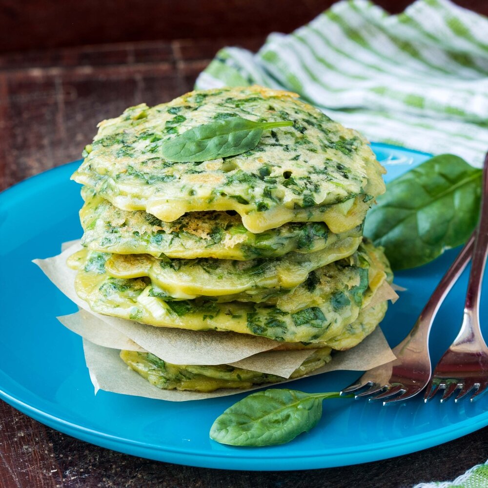 Блины с сыром и зеленью