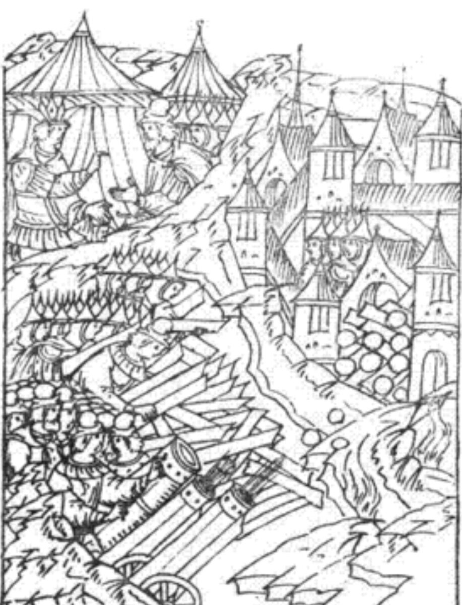 Взятие Казани. Летописная миниатюра.