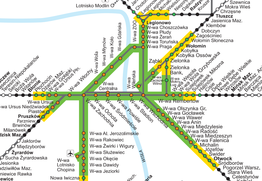Схема варшавы. Маршруты электричек Варшавы. Схема электропоезд Варшава повилетски.