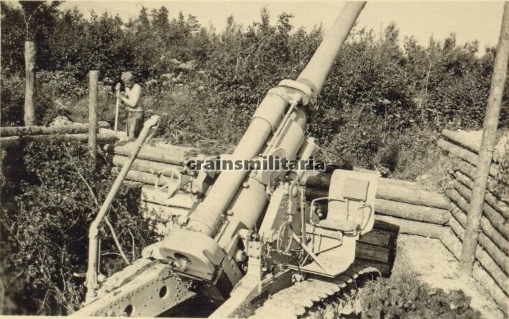 Трофейная советская 203-мм гаубица Б-4 образца 1931 года. 