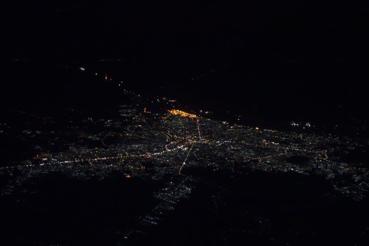 Вид из самолета над Индонезией.