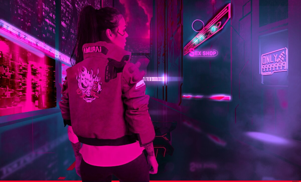 Арт -фантазия на тему будущего. Cyberpunk 2077.