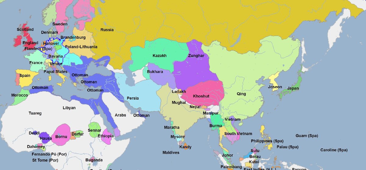 Карта евразии в 15 веке