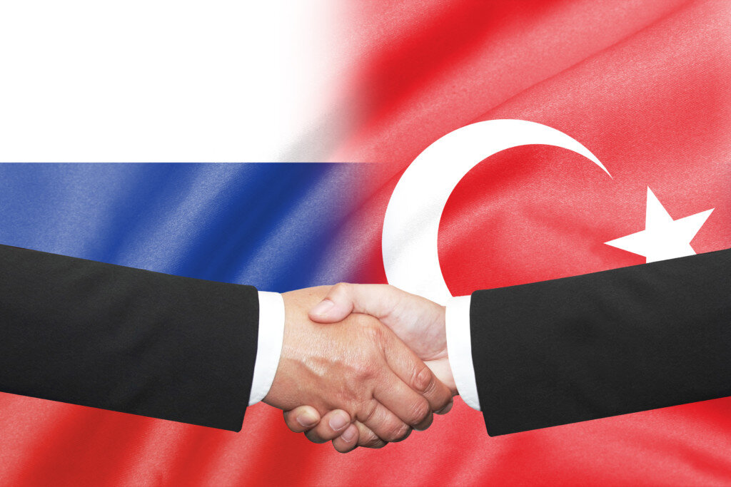Флаг россии и турции
