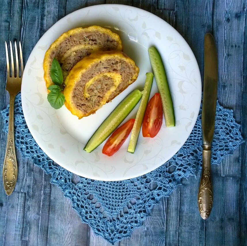 Сырный рулет, вариант сервировки