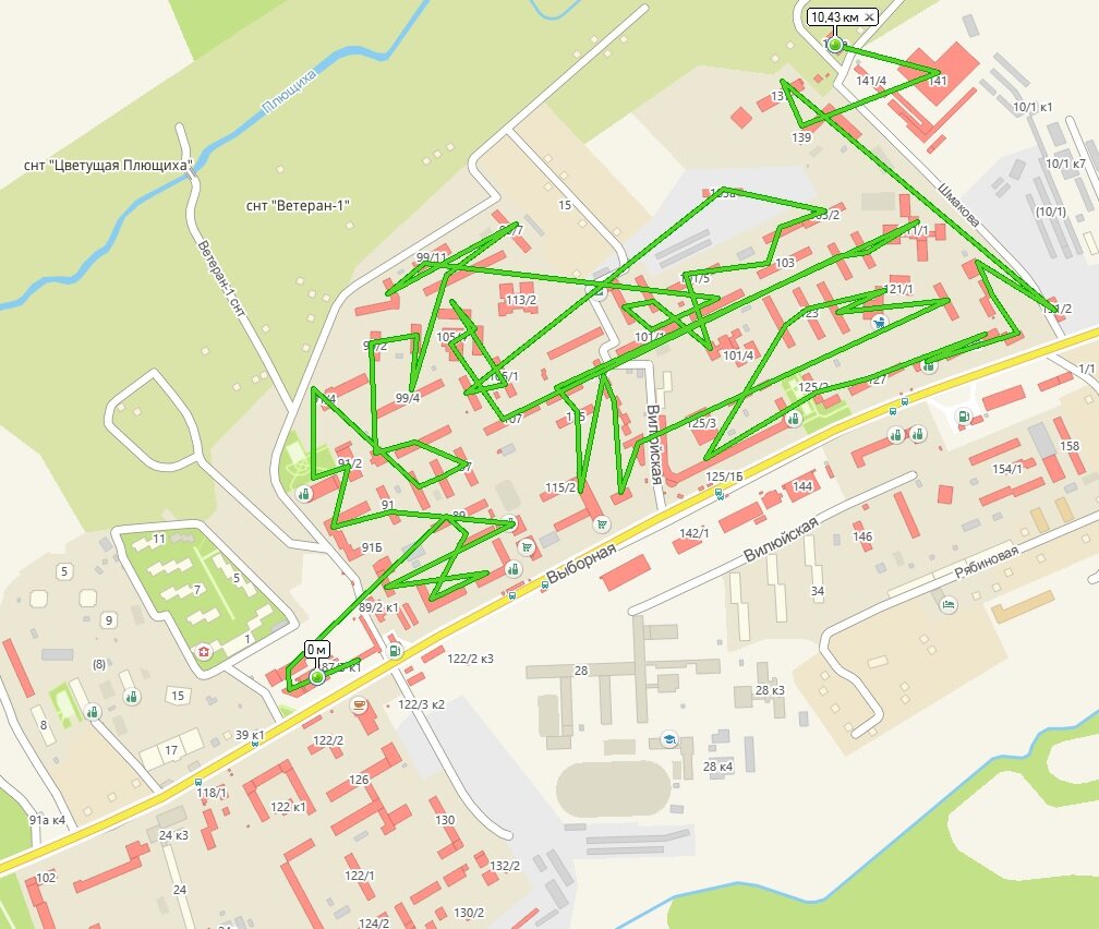 Нумерация домов на ул. Выборная