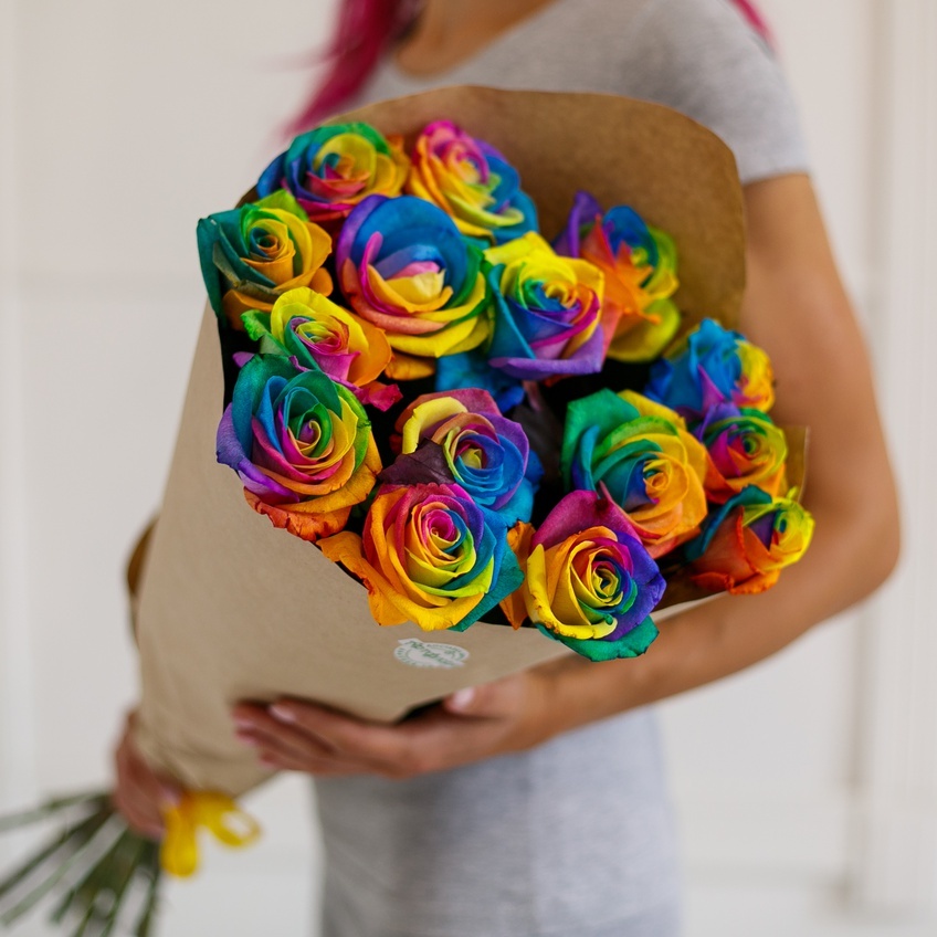 Радужные розы - когда не смог определиться)))