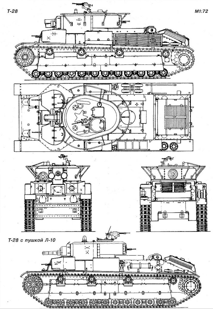 Схема танка Т-28