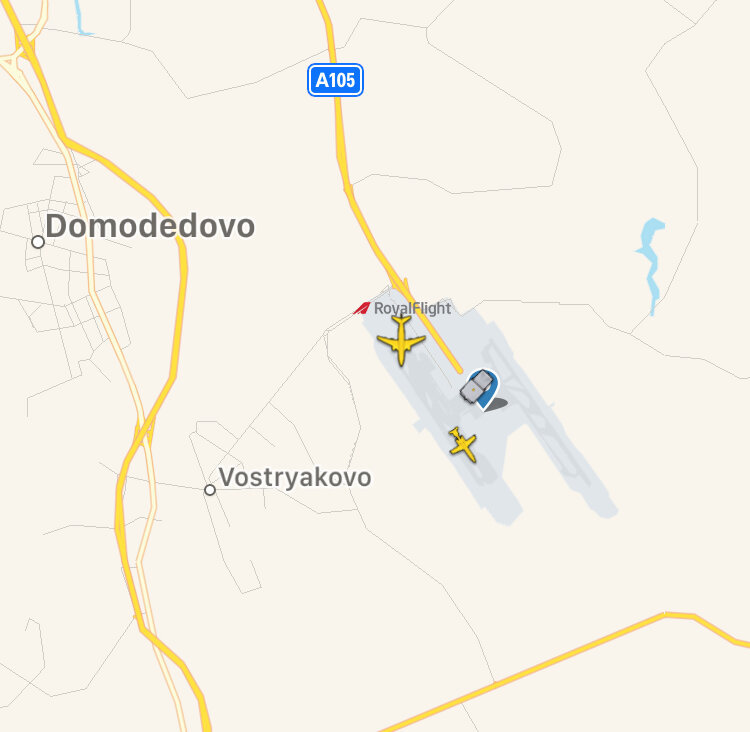 Домодедово. Данные приложения flightradar.