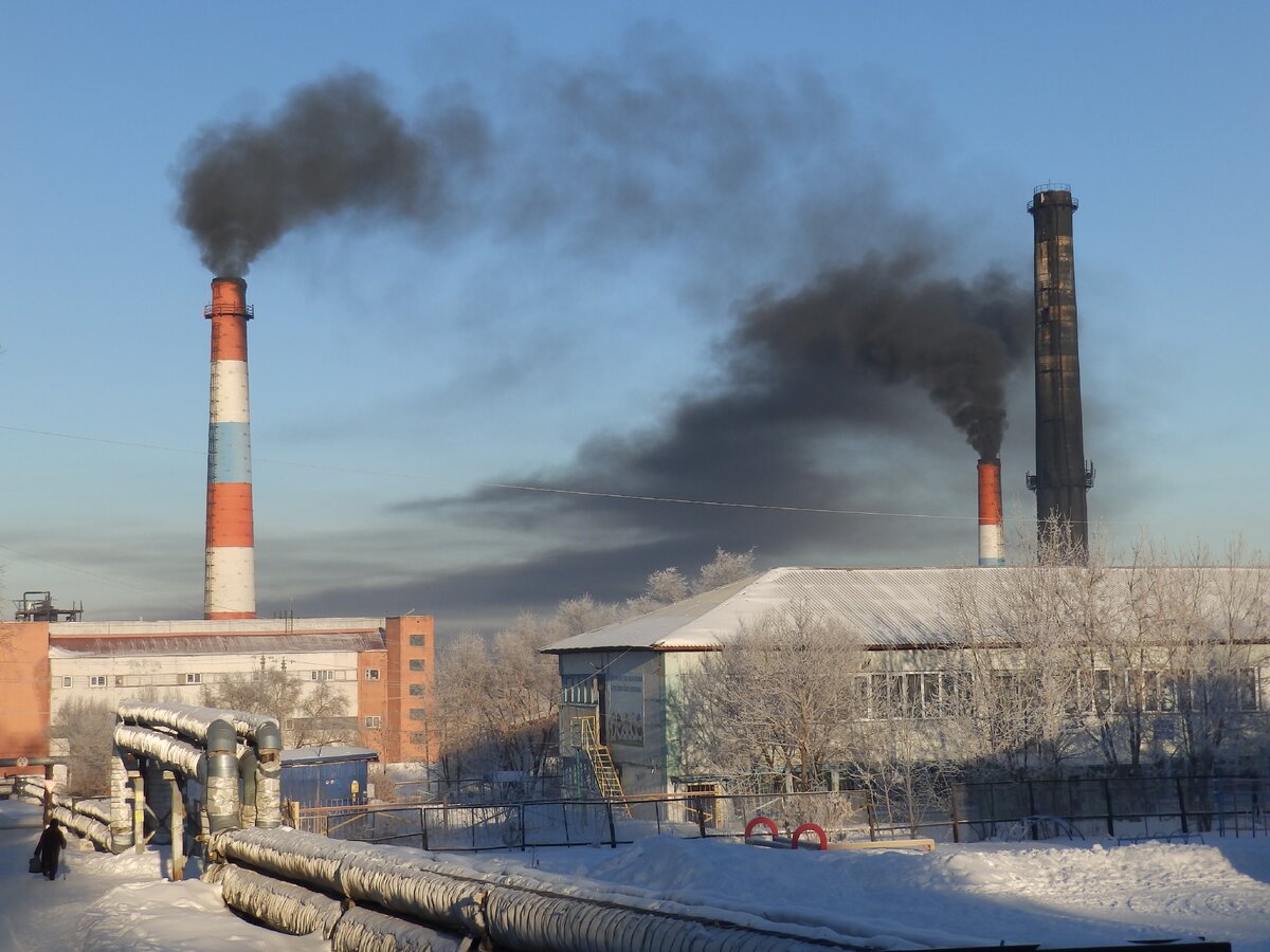 Зима в городе Киселёвск, Кемеровская область. Фото: Николай Бузмаков.