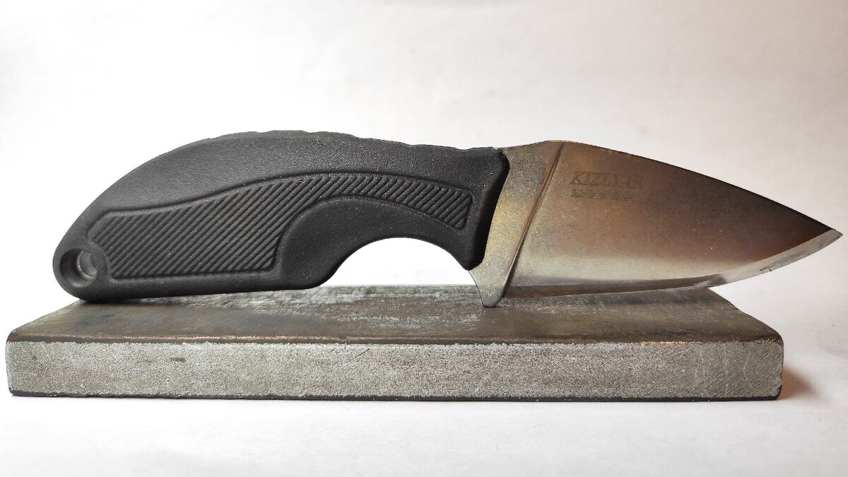 Алмазный доводочный брусок 120x35 мм 50/40-7/5 и Нож ПП Кизляр Шатл.