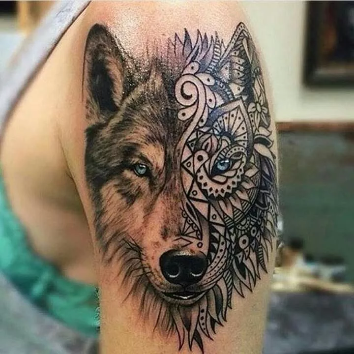 Популярные стили татуировки волка на руке