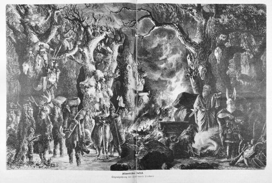 Йоль, или «Рождество викингов», ознаменовало конец солнечного года и отмечалось множеством праздников в самую темную зимнюю ночь./Wikimedia Commons