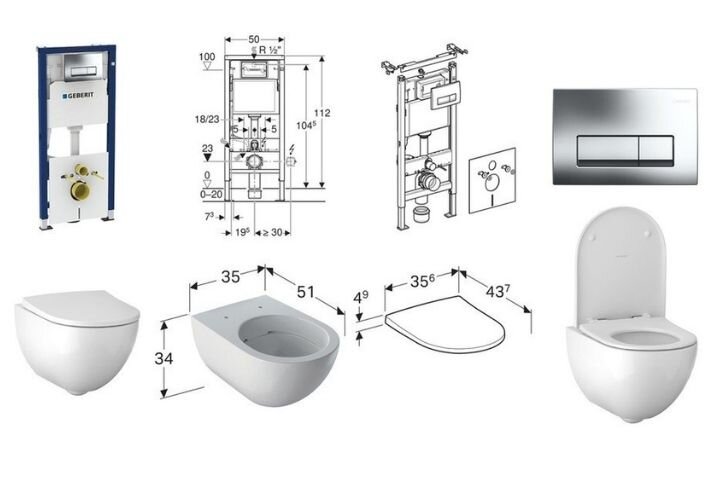 Система инсталляции для унитаза GROHE Rapid SL ширина 0,42 м (1,13 м) (38713001)