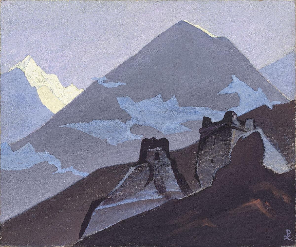 Н. К. Рерих. Утро. Этюд. 1932. Собрание Государственного музея искусства народов Востока. Источник изображения http://gallery.facets.ru/
