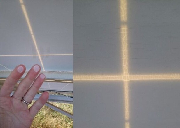 Рис. 1. Тест на осыпание и на просвет