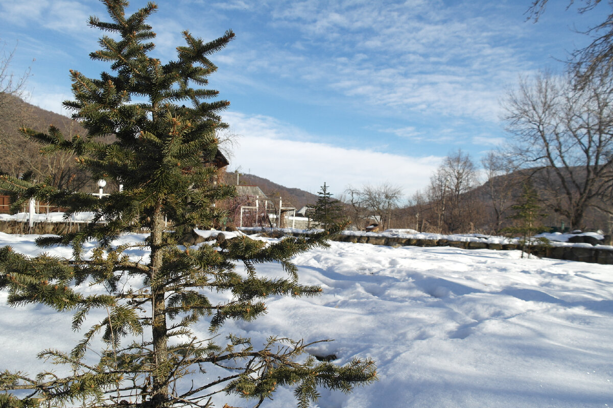 Поселок Бурный зимой. Тишина и покой